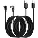 Coolsell [2-Pack] 3M/10ft Left Angle Micro USB 2.0 Charging & Data Sync Cable for Samsung / HTC / SONY and Other Android Devices with Micro Connector (Black)