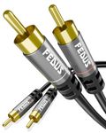 FEDUS RCA to RCA Cable 10M Double Shielded Oxygen-Free Copper Gold Plated 2RCA to 2RCA Cable 2 RCA Car Audio Subwoofer Cable Cord for Hi-Fi Audio Systems, Amplifier, Home Theater, Speaker, HDTV