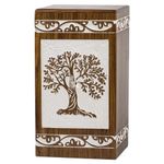 STAR INDIA CRAFT Tree of Life Engraved Rosewood Cremation Urn for Human Ashes, Adult Large Wooden Keepsake Urn for Ashes, Handmade Funeral Urn, Wood Urn Box, Pet Urn for Dogs 250 Cu/in