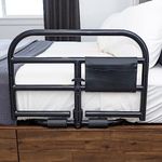 Stander Prime Bed Rail, Bariatric Bed Rail for Elderly Adults, Bed Safety Rail with Organizer Pouch