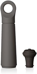 Vacu Vin Wine Saver Loop - Designed and Made in the Netherlands - Vacuum Wine Stopper Keeps Your Wine Fresh for up to 10 Days - Reusable, Made with 98% Recycled Material - 1 Pump, 1 Stopper, Graphite