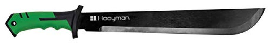 Hooyman 1112234 Bush Machete with Heavy Duty Construction, Ergonomic No-Slip Handle and Belt Sheath for Gardening, Land Management, Bushcraft, Hunting and Outdoor