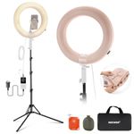 NEEWER 14" Inflatable Large Ring Light with Tripod Stand/Phone Holder/Remote, 35W Portable LED Ringlight 2900-6500K 2400lux CRI95+ for iPhone Selfie Streaming Video Recording Makeup Lash Studio, RA14B
