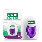 Gum Expanding Waxed Dental String Floss, Between Teeth Cleaning, Plaque Removal, Oral Care, 40m, White, 98.4 Foot (Pack of 1)