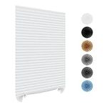 Stick on Blinds for Windows,No Drill Blinds Instant Temporary Blinds Curtains Light Filtering Shade,Privacy Protection for Bedroom,Kitchen,Bathroom Easy Fit Blinds,with 2 Clips