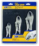 Irwin Visegrip 10508020 Curved Jaw Locking Plier Set, Grey