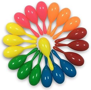 24pcs Mini Maracas for Kids Mexican Fiesta Party Favors Plastic Maraca Shakers Noisemaker for Cinco de Mayo Day of the Dead Fiesta Mexican Themed Birthday Christmas Party Supplies Favors Kids Gifts