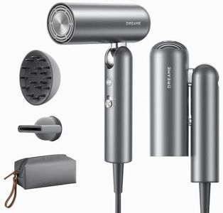 Dreame Pocket Pro Hair Dryer, Dual Voltage Travel Blow Dryer with Diffuser, 1300W Professional HighSpeed Ionic Hair Blower, Fast Drying, Low Noise, Lightweight, No Heat Damage, Global Travel 120V/240V