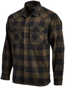 Vertx Canyon Valley Mens Tactical Flannel Shirt Long Sleeve Outdoor Work Shirts with Pockets, Marshland Plaid, Small (F1 VTX1501)