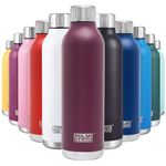 Polar Gear Stainless Steel Water Bottle - 500ml Vacuum Insulated Metal Water Bottle, Double Wall, Leakproof Drinks Bottle - 12H Hot, 24H Cold - Perfect for Work, Travel, Sports, Gym - Grape