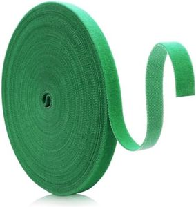 Cadeau amusant Ruban de plantes Velcro réglable 15 m, attaches d'arbre de 10 mm d'épaisseur, stable et résistant aux intempéries, support de plante (vert)