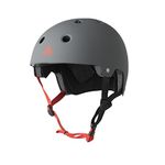 Triple 8 3012 Unisex Brainsaver EPS Rubber Helmet, Grey (Grey), S/M