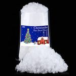 Ruisita Christmas Fake Snow Decor 17 Ounces Cotton Fake Snow Xmas Fake Snow Decor Christmas Cotton Like Snow Blanket Fluffy Snow Fiber for Decorating Art and Craft, Christmas Decoration