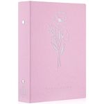 Lanpn Photo Album 6x4 300 Pockets, Linen Photo Albums Holds 300 Horizontal Pictures Only Pink