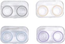 Othirls 4 PCS Contact Lens Cases, Colorful Contact Lens Container Holder, Outdoor Portable Mini Contact Lens Soak Storage Kit for Travel & Home