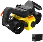 LEFEET C1 Underwater Scooter Dual Motors with 2pcs*Batteries: 60min Battery Life with Action Camera Mount IPX8 100FT Waterproof for Water Sports, Swimming Pool Scuba, Diving for Kids/Adults (Yellow)