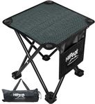 HiiPeak 32cm Portable Folding Camping Stool, Folding Stool, Lightweight Foldable Stool with carrying Bag & Waterproof Pocket, For Camping, Fishing, Hiking, Garden, BBQ, Picnic, Sketching