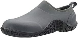 CNSBOR Men's Waterproof Garden Shoes, Ankle Shoes, Outdoor Boots, Rain Boots Men, Work Shoes for Gardening Camping and Yard Work, Breathable, Grey, Size 10
