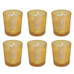 EKAM Vanilla Votive Soy Wax Scented Candle, 40 Grams, 10 Hours Burn Time| Long Lasting Premium Candles | Ideal for Home Décor | Gifting & Aromatherapy (Pack of 6)