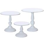 Set of 3 White Cake Stands, QENUIIT