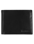 Steve Madden Men's Leather Rfid Blocking Extra Capacity ID Window Wallet, Black, One Size