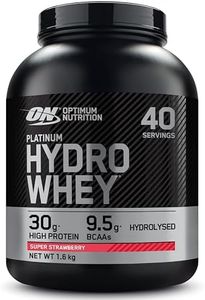Optimum Nutrition Platinum Suero Hydro, Aislado de Proteína de Suero de Leche Hidrolizada en Polvo con Aminoácidos Esenciales, Glutamina y BCAA, Sabor Super Fresa, 40 Porciones, 1,6 kg
