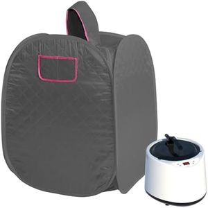 KMQRDZi Caisse de sudation, boîte de sauna pliable domestique, sauna à vapeur à la maison, 2 l SPA, sauna à vapeur tente de sauna et télécommande, température portable, sauna infrarouge spa à