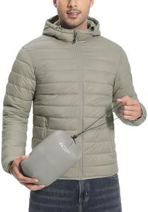 Pioneer Camp Men's Down Jackets & Coats Ultra Lightweiht Packable Winter Jacket Hooded Essential for Camping Travel