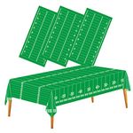 3PCS Football Tablecloth Football Touchdown Table Cover Plastic Disposable Rectangle Tablecloth Football Party Games Decoration for Football Gameday Tailgate Football Theme Party Supplies (54" X 108")