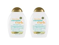 OGX Quenching + Coconut Curls Curl Defining Shampoo Combo | Hydrating, Nourishing Curly Hair Shampoo with Coconut Oil, Citrus Oil & Honey, Paraben Sulfate Free Surfactants 770 ml