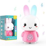 Alilo Honey Bunny G6 Interactive Music/Story Player for Baby and Kids - Includes White Noise Sound, Nightlight, Sleep Soother All-in-One (Pink)