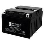 Mighty Max Battery YTZ12S -12 Volt 11 AH, 210 CCA, Rechargeable Maintenance Free SLA AGM Motorcycle Battery - Pack of 2