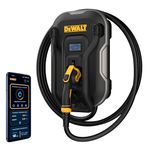 DEWALT Level 2 EV Charger Hardwired 48A 240V with App Control Bluetooth Wi-Fi, Indoor/Outdoor Wall Mount EV Charging Station, 25 Ft Cable, CSA Certified