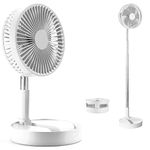 TRIDEO Upgraded Oscillating Fan: Height Adjustable, Folding, and Portable Fan Portable Travel Mini Desk and table Air Circulator Fans with Adjustable Height from 14.2 inch to 3.3ft_SA031