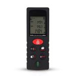 Foxpic 60M/197FT Handheld Laser Distance Meter, Digital Laser Distance Measure Rangefinder Meter Tape Diastimeter Area Volume Pythagorean Measuring Large LCD Display with Backlight