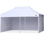 ABCCANOPY Ez Pop Up Canopy Tent with Sidewalls 10x20 Commercial -Series, White