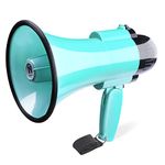 MGROLX Portable Megaphone Speaker-Loud Bullhorn Speaker-Built-in Siren/Alarm-Music-30 Watt Power & 800 Yard Range-Volume Adjustment-Powerful and Lightweight-for Cheerleading Coach and Referee-ER46