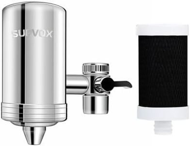 Supvox® Faucet Filter Water Tap Water Filter for Sink 304 Stainless Steel Faucet Water Filtration System Active Carbon Filtration Sink Water Tap Filter for Hard Water