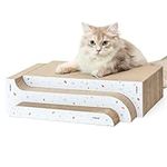 Conlun Cat Scratching Board 3pcs Multi-shaped Cat Scratch Pad for DIY Combo,Recyclable&Reversible Cat Scratcher Cardboard with Catnip for Indoor Cats to Rest,Grind Claws,Furniture Protection