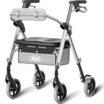 VOCIC Z11 Walkers for Seniors, Rollator Walker with Seat, Max 172kg, Avant Walkers with Ergo Seat & Backrest, Foldable Rollator Adjustable Height, All Terrain Walker, Lightweight