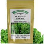 White Russian Kale Seeds for Planting in Canada (Approx. 1,000 Seed - 5 Gram) Indoor Outdoor Hydroponics