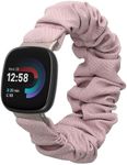 kwmobile Watch Strap Compatible with Fitbit Versa 4 / Sense 2 / Versa 3 / Sense - Lavender Scrunchie Watch Band - 5.5-7.5 inches (14-19 cm)