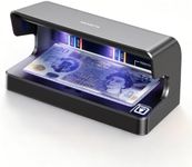 MUNBYN IMC26 UV Money Detector, Portable Counterfeit Bill Checker with UV & White Light, Rechargeable, Auto On/Off, Multi-Currency Cash、ID UV Feature Inspection for Retail、Small Business