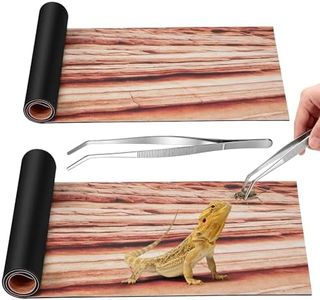 Saillong Reptile Carpet 2Pcs 40 Gallon, 36 * 17in Reptile Mat for Bearded Dragon Tank Accessories, Terrarium Liner Bedding Mat for Lizard,Gecko,Snake,Chameleons,Tortoise with Tweezers Feeding Tong