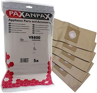 Paxanpax VB800 Compatible Paper Vacuum Bags for Kirby Heritage 2, Legend 1&2, Generation 3, 4, 5 & 6, 2000 G2000, 2001 G2001, Ultimate G, Diamond, Sentria Pre 2009 Series (Pack of 5), Brown