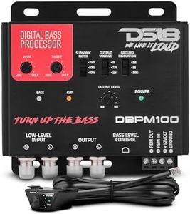 DS18 DBPM100 Digital Bass Processor, 2 Channel Preamp Input/Output, Subsonic Filter, Digital Bass Restoration, Bass Booster, Remote Level Control w/Clip LED, Fully Adjustable Bass Processor