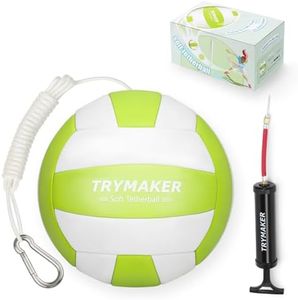 Trymaker Tetherball Ball and Rope, Tether Ball Soft, Tether Balls and Rope Set with Pump for Adults Backyard Outdoors