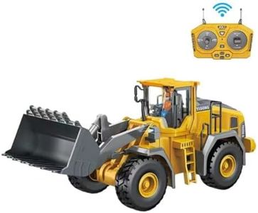 ADTHLIER Remote Control Loader, 9-Channel Remote Control Loader Toy with Metal Shovel, 2.4Ghz Remote Control Engineering Vehicle, Ideal Gift for Boys Aged 6-11