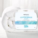 Night Comfort Luxurious Summer Cool Cotton Breeze 1.5 Tog Anti-allergy Hollowfiber Duvet (Double)