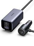 UGREEN 150W USB C Car Charger PD140W Car Charger Adapter Fast Charging 4-Port Cigarette Lighter USB Charger Multi Port Compatible with iPhone 17/16/15/14 Series, Galaxy, iPad, Tablet, Laptop